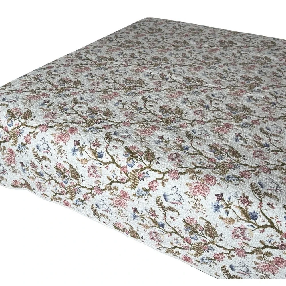 Threshold K Quilt Jacobean Floral Botanical Cotton Coverlet Target 2019 Retired
